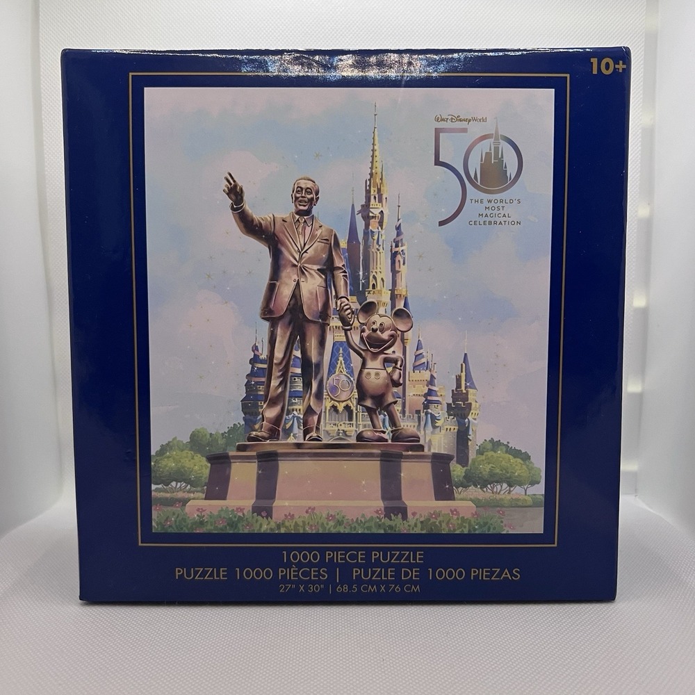 Disney World 50th Anniversary Partners Statue 1000 Pc Puzzle NIB Sealed